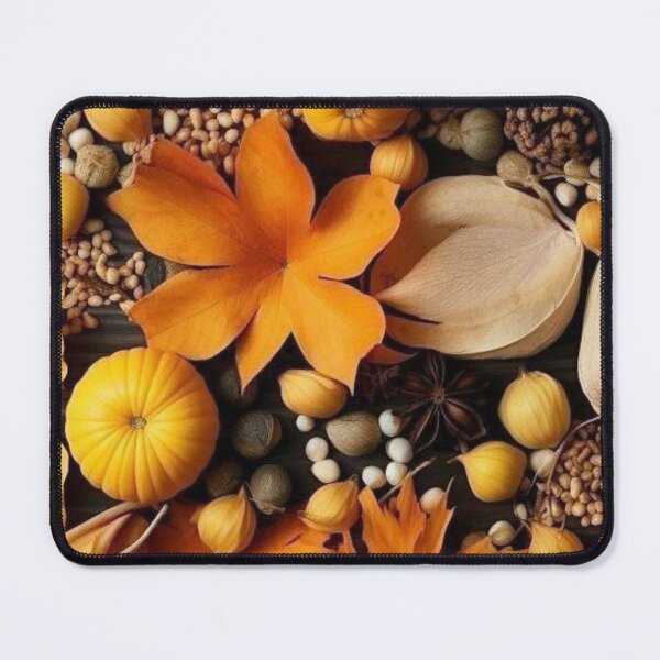 Item preview, Autumn Harvest Knolling Flat Lay — Pumpkins Autumn Leaves and Spices Pattern designed and sold by LYAN-STORE.