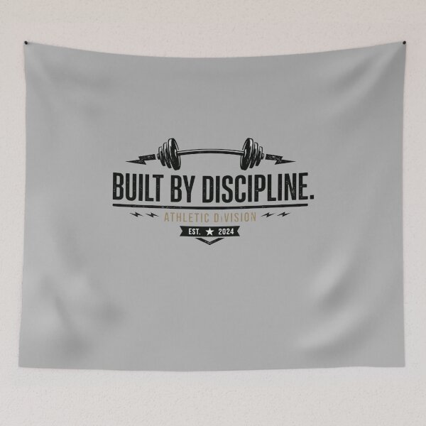 Item preview, Built By Discipline Gym Motivation designed and sold by Clintora.
