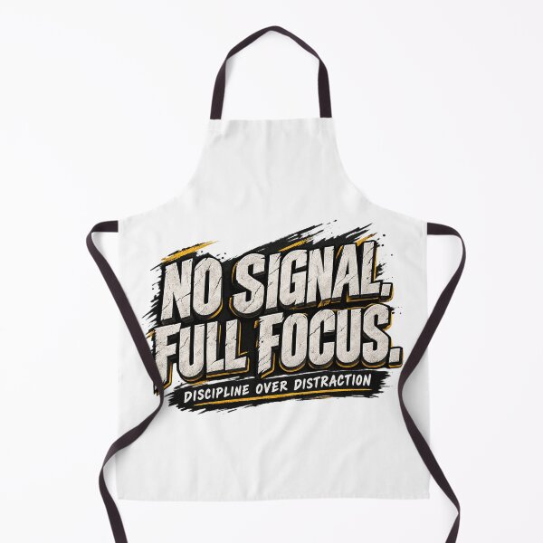 Item preview, No Signal Full Focus SVG PNG | Discipline Over Distraction Motivational Typography Design designed and sold by CreativeNest Prints.