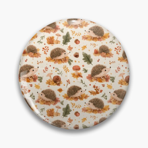 Item preview, Cute Watercolor Hedgehog Autumn Forest Pattern designed and sold by NicolasGlowArt.