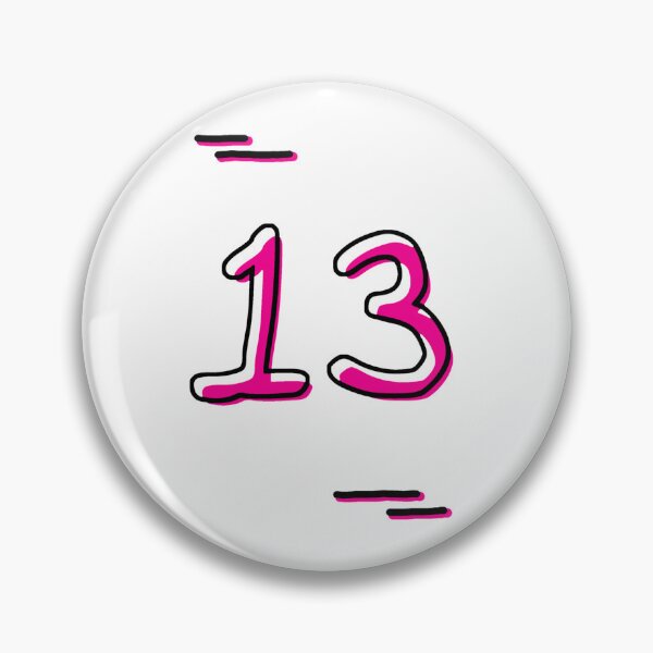 Item preview, Number 13 - Bold Pink Artistic Numeral Design designed and sold by Dyche Studio.