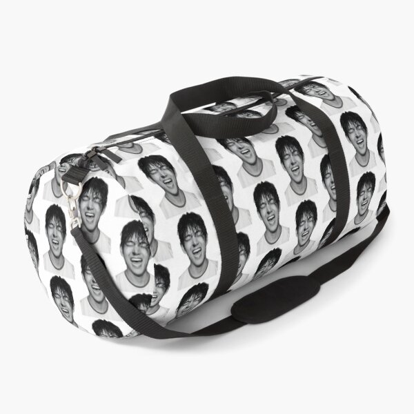 Item preview, Kim Taehyung Raw Smile Artistic Black and White Portrait Design designed and sold by SpaceWaifu.