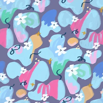 Artwork thumbnail, Abstract flower pattern by M.lodhi