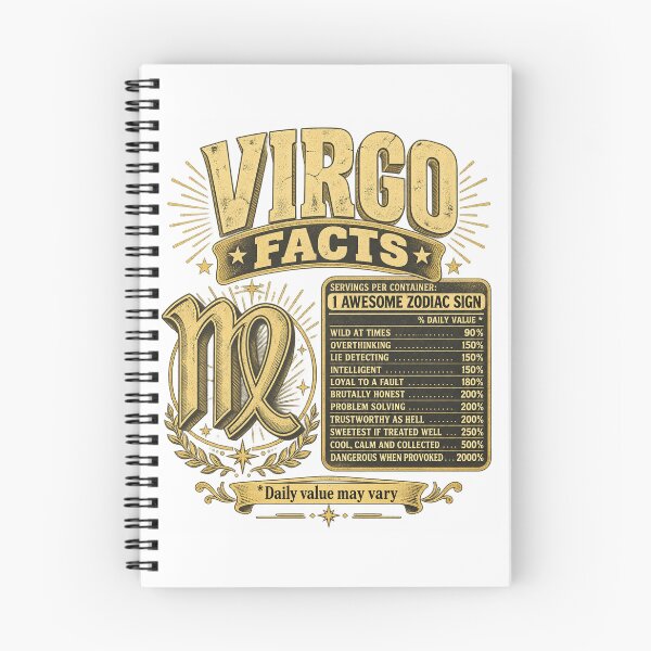 Item preview, Virgo Facts Nutrition Label Funny Zodiac Sign Astrology Design designed and sold by luffyShop1.