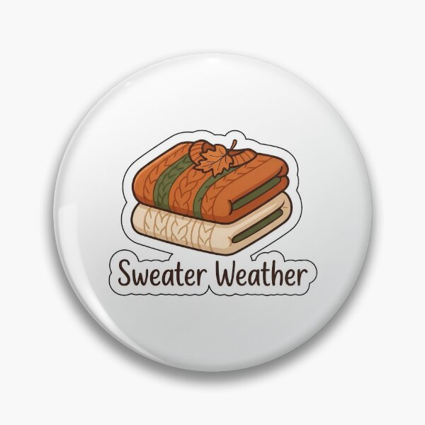 Item preview, Sweater Weather Autumn Sweater - Cozy Fashion Typography Sticker designed and sold by SimpleP.