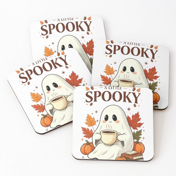Item preview, Cozy & A Little Spooky Ghost – Autumn Coffee designed and sold by manszoank.