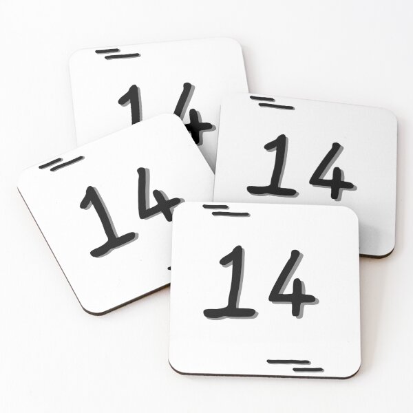 Item preview, Number 14 - Bold Black Artistic Numeral Design designed and sold by Dyche Studio.