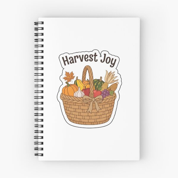 Item preview, Harvest Joy Basket - Rustic Autumn Typography Sticker designed and sold by SimpleP.