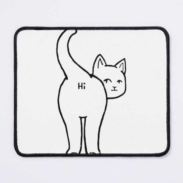 Item preview, Hello Cat Butt Minimalist Line Art Illustration by Tobe Fonseca designed and sold by SARaza.