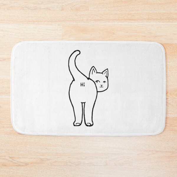 Item preview, Hello Cat Butt Minimalist Line Art Illustration by Tobe Fonseca designed and sold by SARaza.