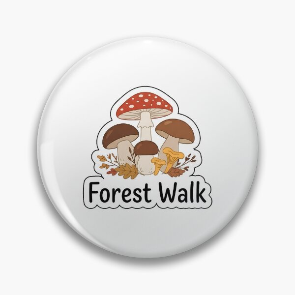 Item preview, Forest Walk Mushrooms - Cute Nature Typography Sticker designed and sold by SimpleP.