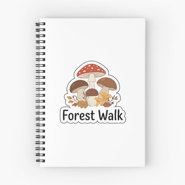 Item preview, Forest Walk Mushrooms - Cute Nature Typography Sticker designed and sold by SimpleP.