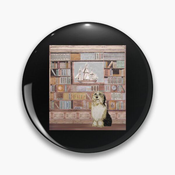 Item preview, Bearded collie - In the Library   designed and sold by quyenphoshop.
