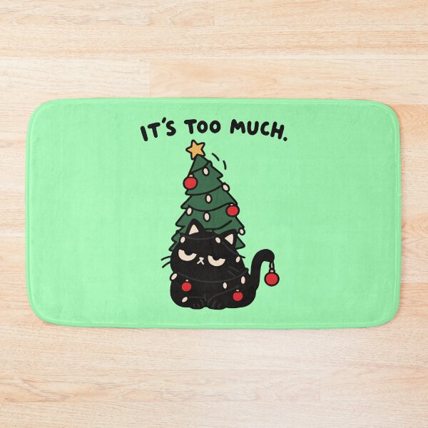Item preview, Funny Grumpy Black Cat Holiday Design designed and sold by MewMade.