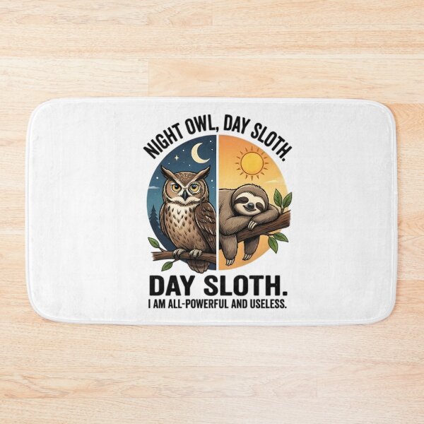 Item preview, Night Owl Day Sloth All Powerful And Useless designed and sold by Pyt27.