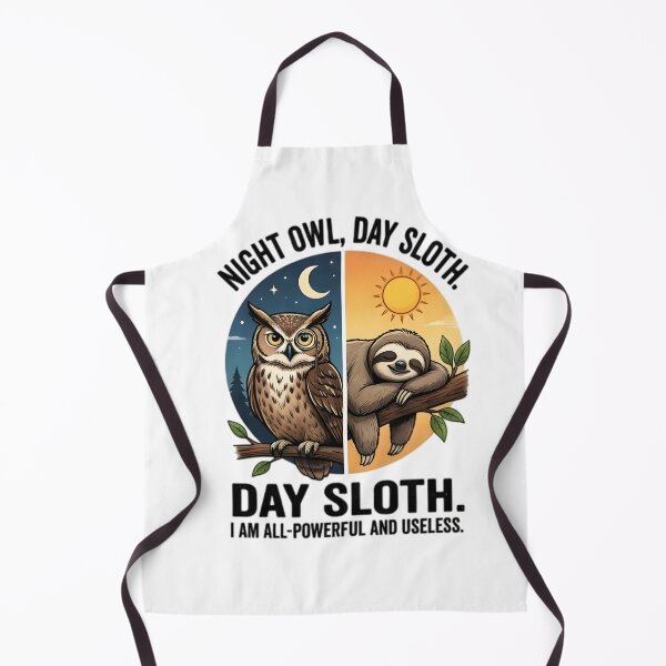 Item preview, Night Owl Day Sloth All Powerful And Useless designed and sold by Pyt27.