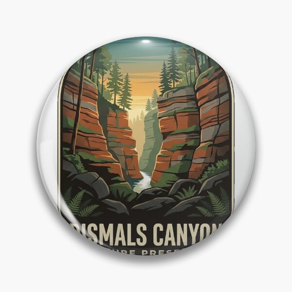 Item preview, Dismals Canyon Alabama Nature Preserve Vintage Travel Sticker designed and sold by DetourDgn.