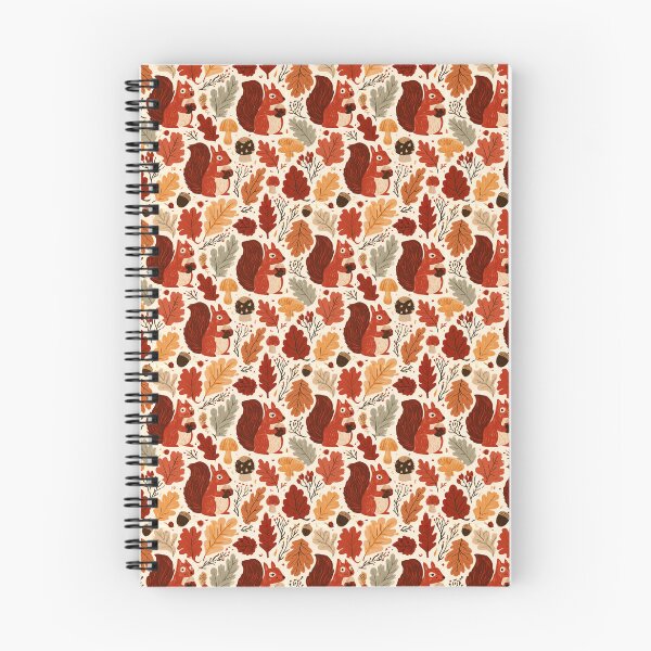 Item preview, Cozy Autumn Squirrels & Fall Leaves Pattern designed and sold by NicolasGlowArt.