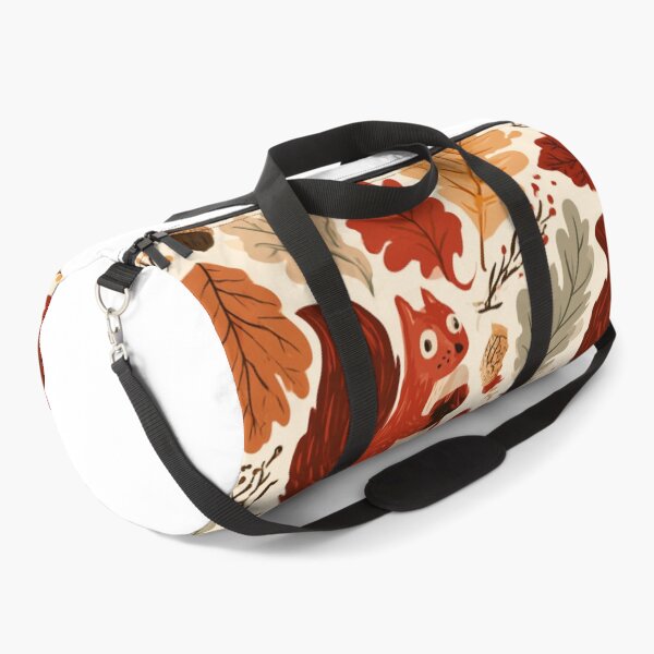 Item preview, Cozy Autumn Squirrels & Fall Leaves Pattern designed and sold by NicolasGlowArt.