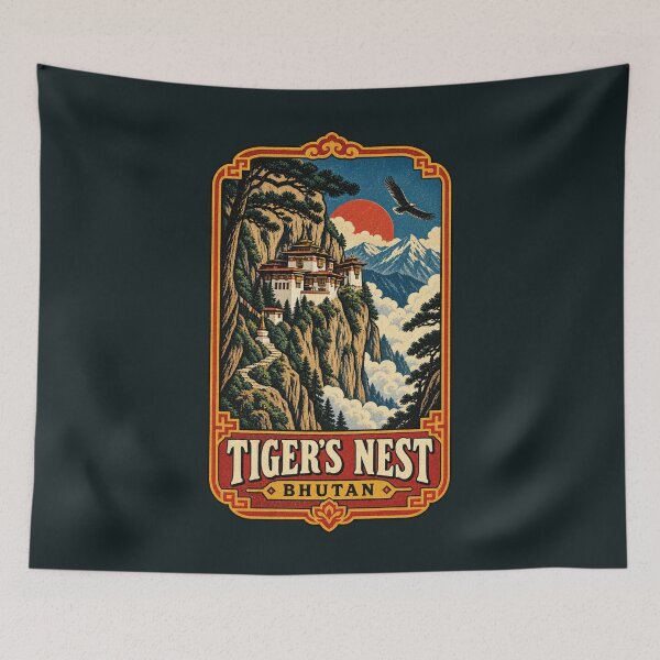 Item preview, Tiger´s Nest - Bhutan designed and sold by StudioRedKoala.