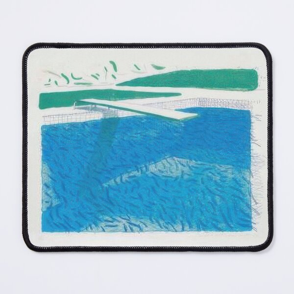 Item preview, David Hockney - Lithographic Water Made Of Lines, Crayon, And Two Blue Washes - Signed Print by David Hockney undefinedr designed and sold by LILLIANSTRANGEy.