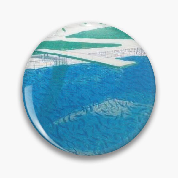 Item preview, David Hockney -  Lithographic Water Made Of Lines, Crayon, And Two Blue Washes - Signed Print by David Hockney undefinedr designed and sold by LILLIANSTRANGEy.