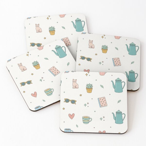 Item preview, Cozy Cat & Coffee Pattern designed and sold by lungpleecha.