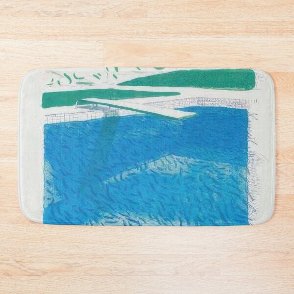Item preview, David Hockney -  Lithographic Water Made Of Lines, Crayon, And Two Blue Washes - Signed Print by David Hockney undefinedr designed and sold by LILLIANSTRANGEy.
