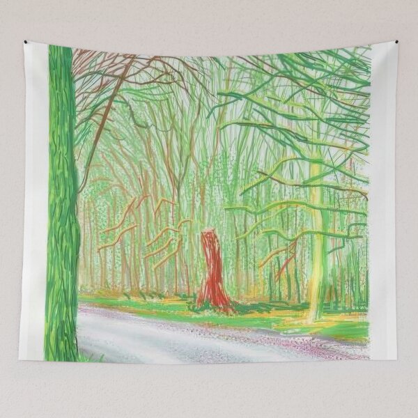 Item preview, David Hockney -  The Arrival Of Spring In Woldgate, East Yorkshire In  (twenty eleven) -  April - Signed Print by David Hockney undefinedr designed and sold by LILLIANSTRANGEy.