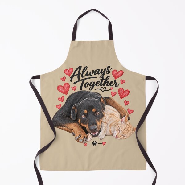 Item preview,  Always Together - Rottweiler and Ginger Cat Best Friends, designed and sold by PrintGo26.