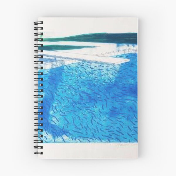 Item preview, David Hockney -  Lithograph Of Water Made Of Thick And Thin Lines And A Light Blue And A Dark Blue Wash - Signed Print by David Hockney undefinedr designed and sold by LILLIANSTRANGEy.