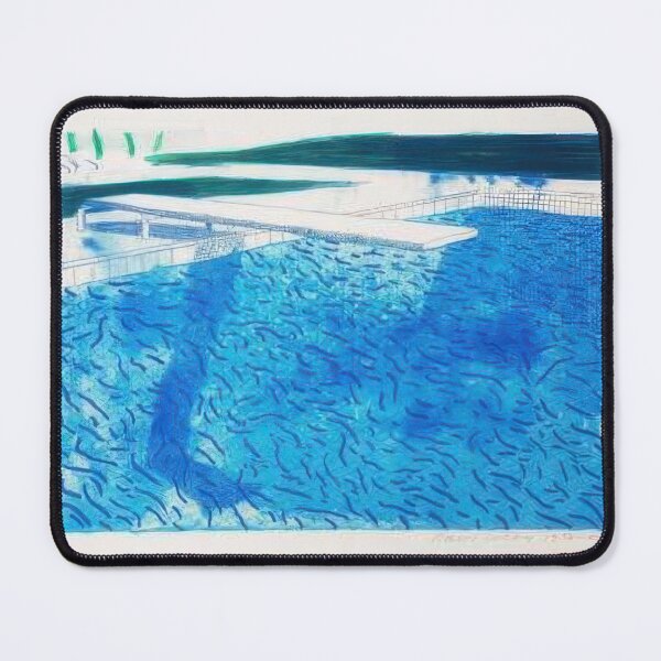 Item preview, David Hockney -  Lithograph Of Water Made Of Thick And Thin Lines And A Light Blue And A Dark Blue Wash - Signed Print by David Hockney undefinedr designed and sold by LILLIANSTRANGEy.