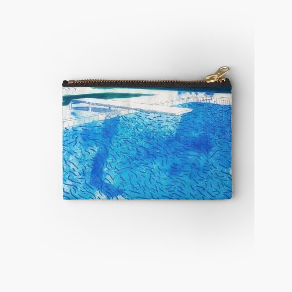 Item preview, David Hockney -  Lithograph Of Water Made Of Thick And Thin Lines And A Light Blue And A Dark Blue Wash - Signed Print by David Hockney undefinedr designed and sold by LILLIANSTRANGEy.