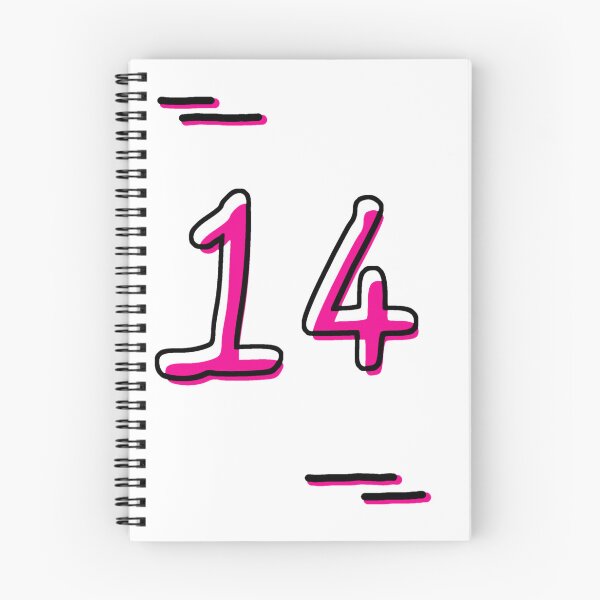 Item preview, Number 14 - Bold Pink Artistic Numeral Design designed and sold by Dyche Studio.