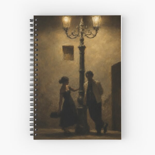 Item preview, Midnight Couple Under Street Lamp designed and sold by Not Hugo.