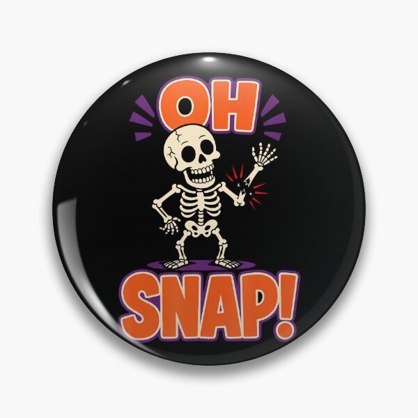 Item preview,  Halloween Skeleton Oh Snap Funny Broken Bone Cartoon designed and sold by serialcarachts.