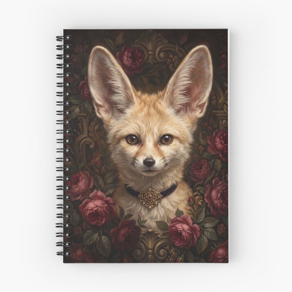 Item preview, Regal Fennec Fox Portrait with Ruby Brooch designed and sold by Real Beast Art.