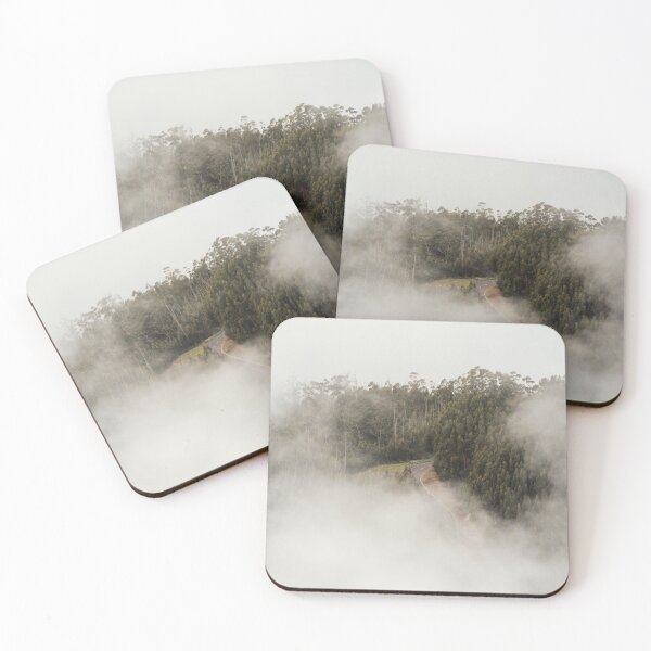 Item preview, Foggy Forest Road From Above | Moody Nature Print designed and sold by danmanYEAH.