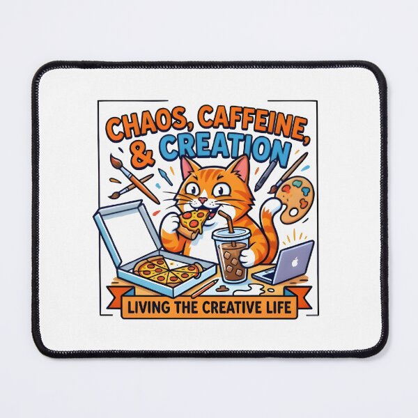 Item preview, Funny Chaotic Iced Coffee Cat Creator Pizza Meme T-Shirt designed and sold by eihabo.