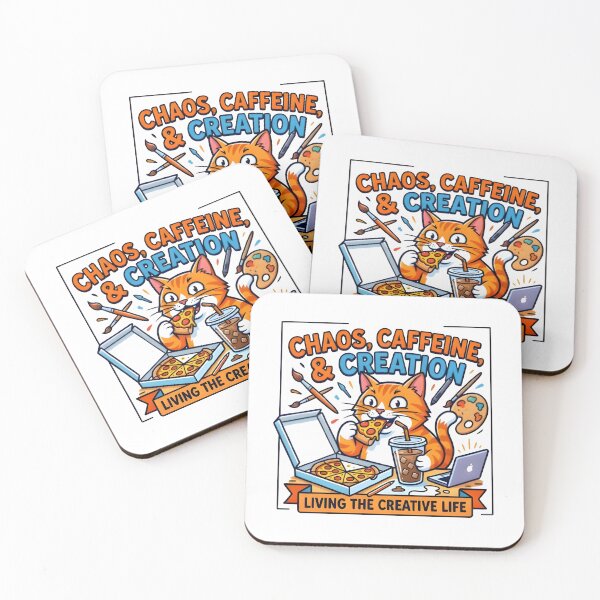 Item preview, Funny Chaotic Iced Coffee Cat Creator Pizza Meme T-Shirt designed and sold by eihabo.