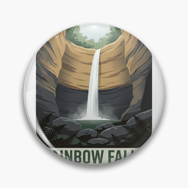 Item preview, Rainbow Falls Dismals Canyon Alabama Waterfall Sticker designed and sold by DetourDgn.