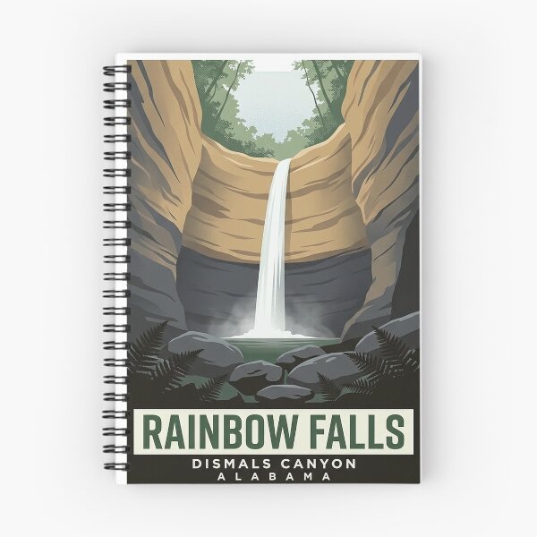 Item preview, Rainbow Falls Dismals Canyon Alabama Waterfall Sticker designed and sold by DetourDgn.