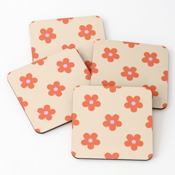 Item preview, Retro Orange Groovy Flower Pattern designed and sold by jianina-alondra.