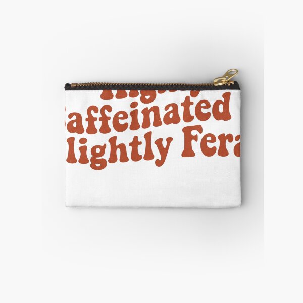Item preview, Highly Caffeinated and Slightly Feral PNG, Funny Coffee Lover Shirt Design, Groovy Retro Bubble Script, Sarcastic Pet Mom Quote, Cat Dog Mom Gift designed and sold by abdelhamid85.