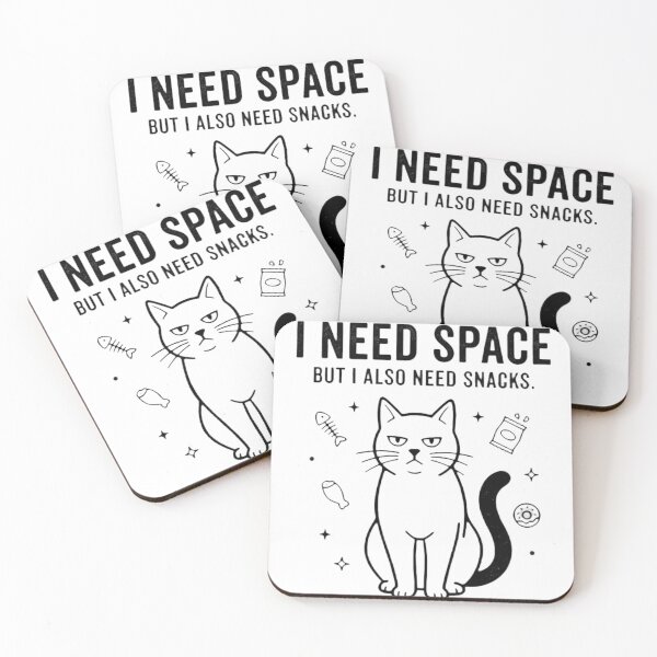 Item preview, I Need Space But I Also Need Snacks Cat designed and sold by Clintora.
