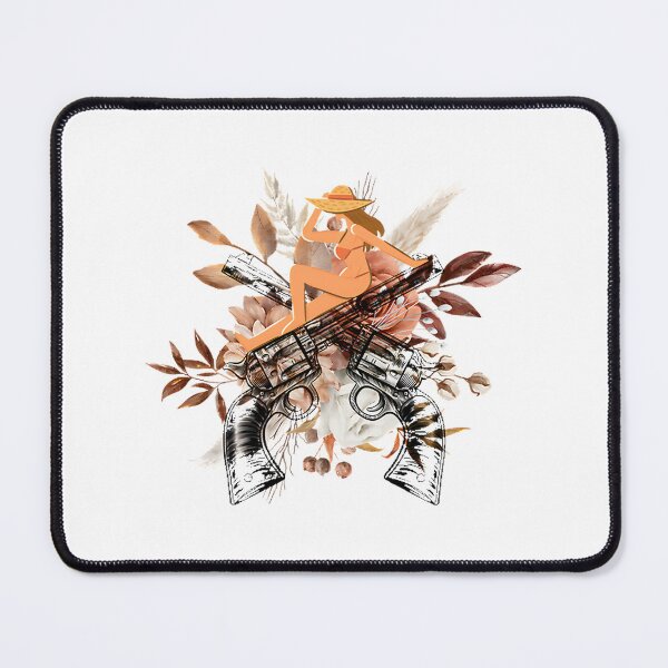 Item preview, Cowgirl with Guns Western Style Vintage Illustration designed and sold by hannahnormann.