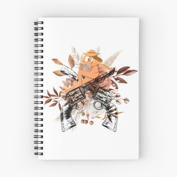 Item preview, Cowgirl with Guns Western Style Vintage Illustration designed and sold by hannahnormann.