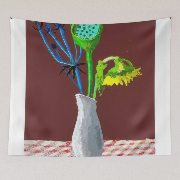 Item preview, David Hockney -  th March , Sunflower With Exotic Flower - Signed Print by David Hockney undefinedr designed and sold by LILLIANSTRANGEy.