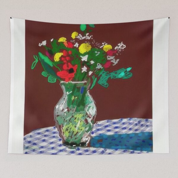 Item preview, David Hockney -  th February , Flowers In A Glass Vase - Signed Print by David Hockney undefinedr designed and sold by LILLIANSTRANGEy.