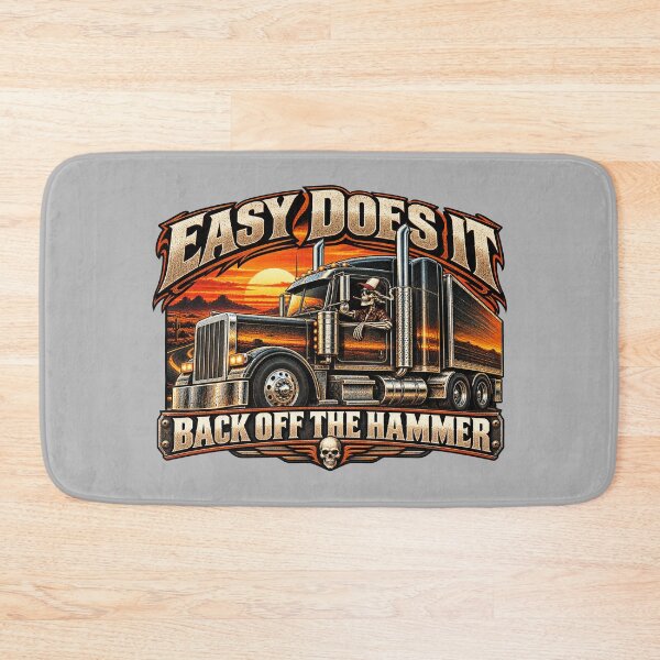 Item preview, Easy Does It Back Off The Hammer | Sunset Skeleton Trucker Art designed and sold by NomadForge.